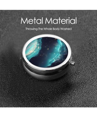 Science Fiction Stars Round Pill Box | 3 Compartment Portable Travel Organizer for Medications - Buy Online on GoSupps.com