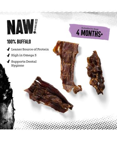 NAW | Buffalo Jerky | 100g Pack | Premium Dog Treats | Helps Support Healthy Dental Hygiene | 100% Buffalo | A Leaner Source Of Protein Jerky 100 g (Pack of 1) - Buy Online on GoSupps.com