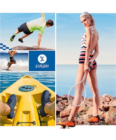 SIMARI Water Shoes Quick Dry Barefoot Aqua Sports 11.5 Women/10 Men - Black - Buy Online on GoSupps.com