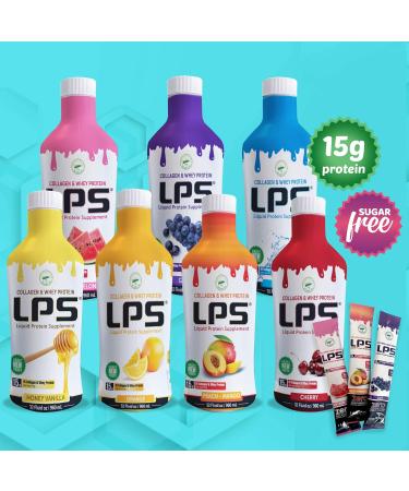 Nutritional Designs LPS Liquid Collagen & Whey Protein Supplement - Non-GMO Drink Sugar-Free - Promotes Healthy Skin & Hair for Men & Women Watermelon Single Serve (25 Packets) Watermelon 25 Packets - Buy Online on GoSupps.com