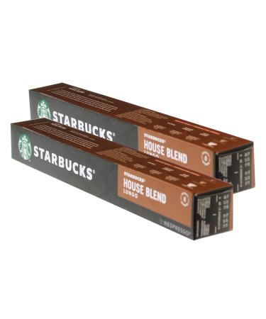 STARBUCKS Starbucks House Blend Lungo Nespresso Compatible Medium Roast Coffee Capsules (Pack of 20)