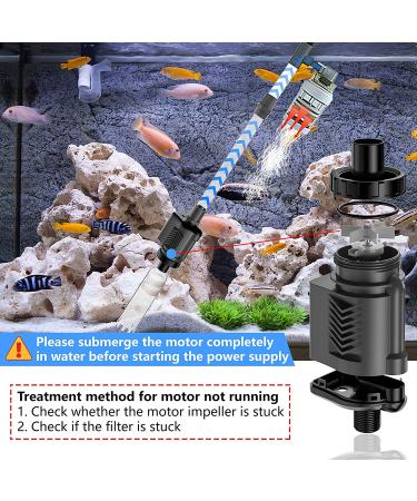 Electric Aquarium Gravel Cleaner - 317GPH DC 24V/24W - Automatic Fish Tank Cleaning Tool Set - Buy Online on GoSupps.com