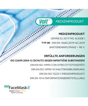 Buy Voit Medical Facial Masks Type IIR - 4-Layer Disposable Surgical Masks Breathable & Made in Germany 50 Pieces - International Shipping Available - Buy Online on GoSupps.com