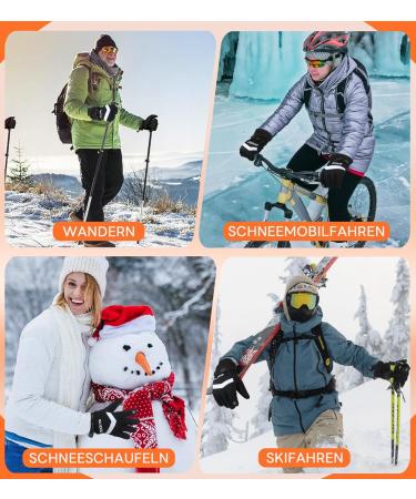 Zookao Winter Gloves for Men & Women - Touchscreen Bicycle & Skiing Gloves Non-Slip Thermal Running & Cycling Gear - Buy Online on GoSupps.com
