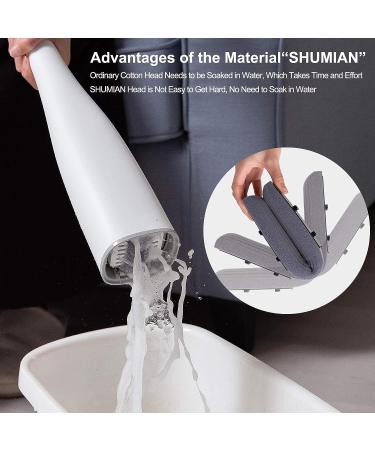 Folding 180 Self-Twisting Sponge Mop with Floor Scrub | Easy to Clean Dust & Pet Hair | Lightweight Household Cleaning Tool - Buy Online on GoSupps.com