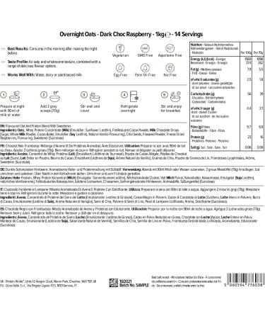 THE PROTEIN WORKS Overnight Oats | High Protein Breakfast | Low Sugar Snacks | Low GI Oats | THE PROTEIN WORKS | Dark Chocolate - Buy Online on GoSupps.com
