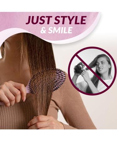 Marqus Wild Boar Bristle Hairbrush - All Hair Types | DESTRIATHER for Effortless Shine & Tangle-Free Styling - Buy Online on GoSupps.com