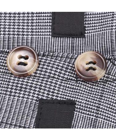 Rabbit Harness Leash Cute Bunny Vest Harness and Leash Set With Button Decor Pets Adjustable Formal Suit Style Plaid Stripe Harness Grey(S) - Buy Online on GoSupps.com