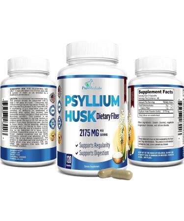 YUMMYVITE Premium Psyllium Husk 2175mg Dietary Fiber Supplement - Non-GMO, 120 Capsules - Buy Online on GoSupps.com