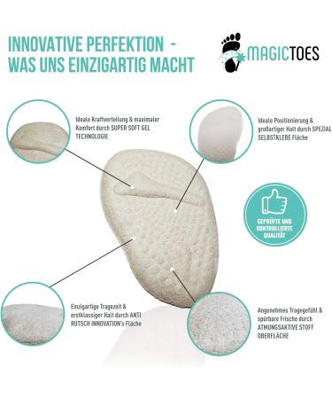 Magictes Invisible High Heel Pads for Women | Super Soft Gel Insoles | Anti-Slide Coating & Sweat Absorbing Comfort - Buy Online on GoSupps.com