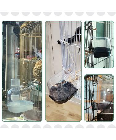 Bonaweite Caged Bird Bath Tub for Small Birds - Parakeet, Canary, Budgerigar, Cockatiel - White Birdcage Accessory - Buy Online on GoSupps.com