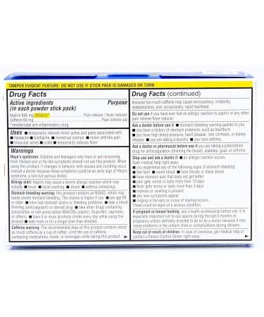 Quality Choice Fast Pain Relief Powder Contains 50 Powder Packets for Rapid Pain Relief. Contains Aspirin & Caffiene - Buy Online on GoSupps.com