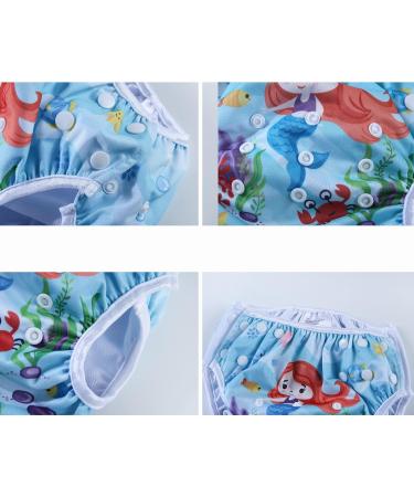 Codkkre Reusable Swimming Diapers for Babies | Adjustable 3-Pack (Flamingo Flower Mermaid) | 0-3 Years - Buy Online on GoSupps.com
