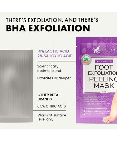 Baby Foot Peel Mask for Smooth & Soft Feet | Exfoliating & Moisturizing Foot Mask for Callus & Cracked Heels | Removes Dry, Dead Skin | Eclat Skincare - Buy Online on GoSupps.com
