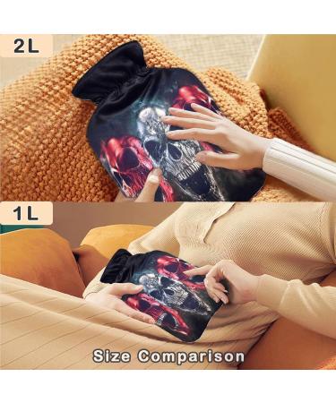NAANLE ROCK SKULL 1L Transparent Hot Water Bottle | Handfoots Heating Bag for Pain Relief & Cold Therapy International Shipping Available - Buy Online on GoSupps.com