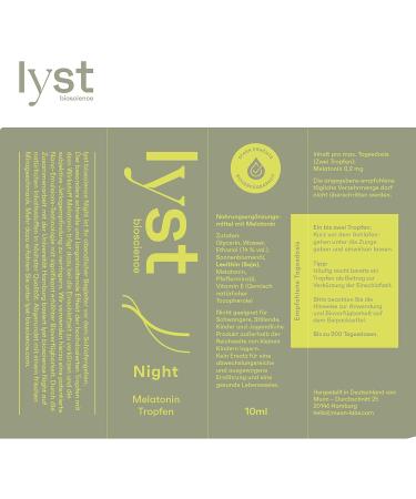 Shop Lyst Melatonin Drops - High Dose Fast-Acting Vegan & Patented | 200 Nights of Maximum Bioavailability - Buy Online on GoSupps.com
