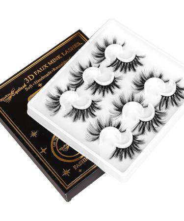 6-Pair 25mm Wispy Volume False Eyelashes Set - Miss Kiss QUEEN | Natural Look Fake Mink Lashes for Women - Soft, Lightweight, and Reusable - Buy Online on GoSupps.com