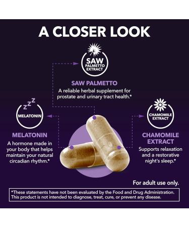 Saw Palmetto PM for Men with Melatonin 3mg - Night Time Prostate Health Supplement for Bladder and Sleep Support - Reduce Urinary Frequency - 200 Count - Vegan Non-GMO Capsules - Over 6 Month Supply with Melatonin (200 Cou  - Buy Online on GoSupps.com