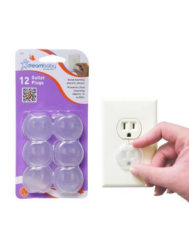 Dreambaby Electric Outlet Socket Plug Covers - Baby Home Safety Plugs Protector Guard - 12 Count - White - Model L1021 12 Count (Pack of 1)