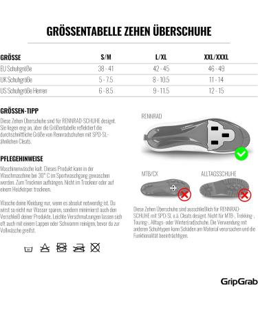 Gripgrab Windproof Light Racing Bike Toe Warmers | Cycling Toe Covers L/XL (42-45) - Black - Buy Online on GoSupps.com