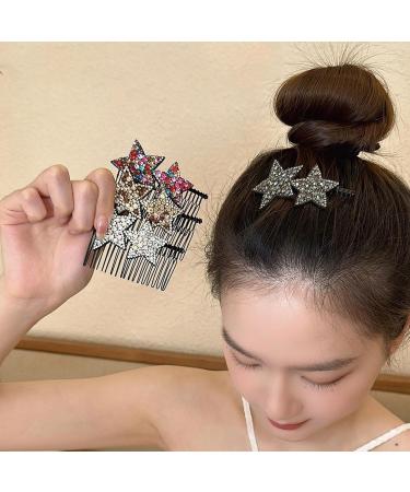 Hair Comb Clips - Shape Hair Finishing Fixer Comb | ABS Upside-Down Comb Hairpin Pentagram Hairpin Hair Finishing Fixer Comb Bridal Hair Pins Hair Accessories For Girls Women - Buy Online on GoSupps.com