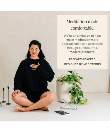 Large Crescent Meditation Cushion - Mindful & Modern Zafu Yoga Bolster Seat with Carry Handle | Removable Washable Cover | Buckwheat Filled | Minimal Black - Buy Online on GoSupps.com
