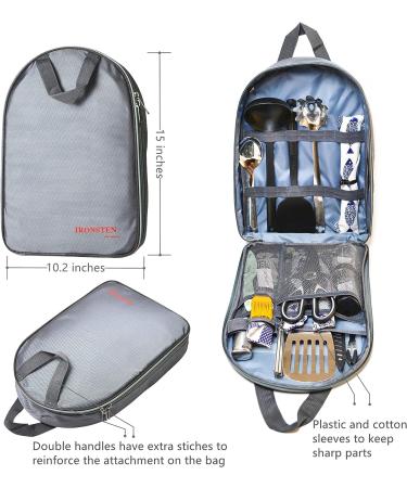 IRONSTEN Camping Cooking Utensils Set - Portable Cookware Kit for RV, Tent, and Outdoor Picnics - Buy Online on GoSupps.com