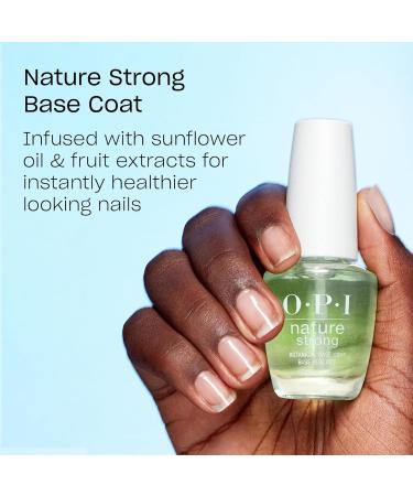 OPI Nature Strong Nail Polish | Quick Dry Vegan Nail Varnish with Long-Lasting Results | Made with Natural Ingredients | Red Shades | A Bloom with a View | 15 ml - Buy Online on GoSupps.com