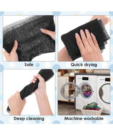Sibba African Net Long Bath Sponge - Exfoliating Shower Body Scrubber for Daily Use (Black) - Buy Online on GoSupps.com