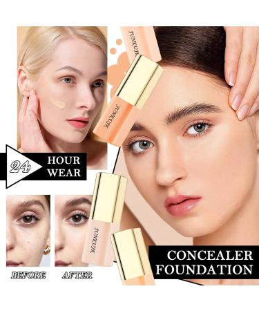 4PCS Mini Liquid Concealer Foundation Matte Concealer Foundation Cream Waterproof Long Lasting Moisturizing Full Coverage Liquid Foundation Face Makeup Set for Women - Buy Online on GoSupps.com