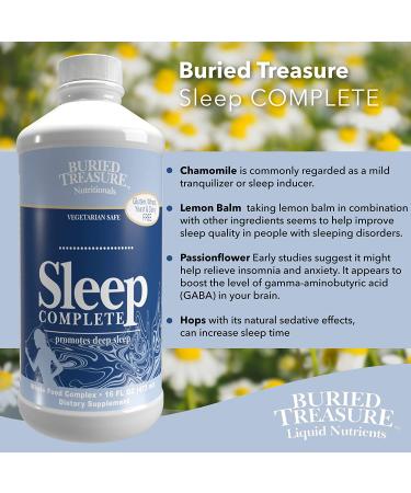 Buried Treasure Sleep Complete - Herbal Sleep Aid with Chamomile, Melatonin & Lemon Balm - 16 oz - Buy Online on GoSupps.com
