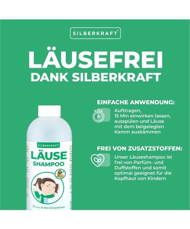 Silver Power Lice Shampoo 100ml Effective 2-Phase Treatment for Head Lice & Nits Gentle on Scalp Safe for Kids 1+ | 1 Pack - Buy Online on GoSupps.com