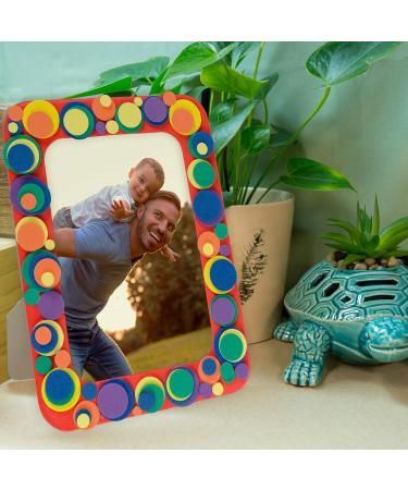 Horizon Group USA DIY Foam Picture Frame Craft Kit 12-Pack of 4x6-Inch Colorful Picture Frames with Punch Out Shapes & Back Stand Back to School Arts & Craft Activity Perfect for Projects - Buy Online on GoSupps.com