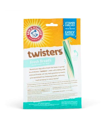 Arm & Hammer Twisters Fresh Breath Dental Treats for Medium Dogs - 8 Mint Flavors - Buy Online on GoSupps.com