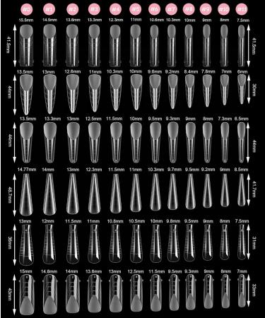 144 Pieces Nail Extension Gel - 6 Styles & 12 Sizes for Perfect Manicure | DIY Nail Art Kits - Buy Online on GoSupps.com