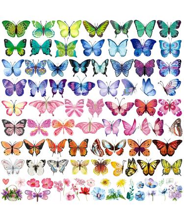Butterfly Tattoos for Kids / Women, 100 Pcs Colorful & Waterproof Butterfly Temporary Stickers for Party Favors / Gifts / Decoration - Buy Online on GoSupps.com
