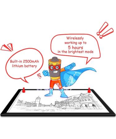 Light Tracing Box Rechargeable  Winshine Portable LED Light Board  Light Board for Diamond Art Painting  5 Levels Stepless Dimming Drawing Tracking Light Pad  Artistic Design Sketching Black - Buy Online on GoSupps.com