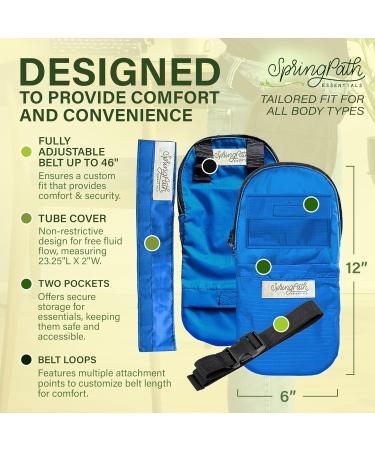 Double Nephrostomy Tube & Drainage Bag Cover - Royal Blue | International Shipping Available - Buy Online on GoSupps.com