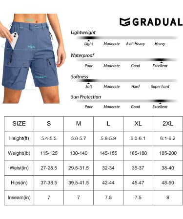 Women's Quick Dry Lightweight Hiking Cargo Shorts - Black, Size Large | Zipper Pockets for Golf, Walking & Casual Wear - Buy Online on GoSupps.com