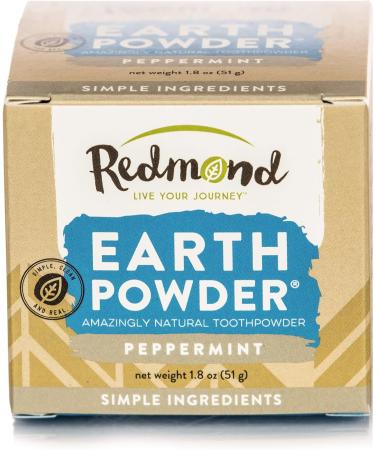 Redmond Earthpowder All Natural Tooth and Gum Powder Bentonite Clay Peppermint 1.8 Ounce (Pack of 1) Peppermint - Buy Online on GoSupps.com