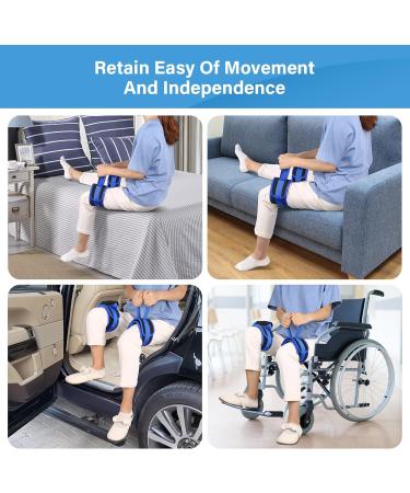 Hoomtree Leg Lifter Strap Set of 2 for Limited Mobility Thigh Lifter Strap with Padded Grip and Loop for Knee Hip Surgery Recovery Mobility Aids Tool for Disabled Get in and Out of Bed Car Wheelchair 2 pack Blue - Buy Online on GoSupps.com