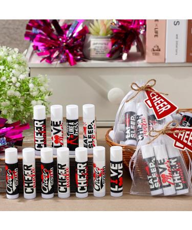Buy 50 Sets Cheer Gifts - Lip Balm Organza Bags & Tags for Cheerleaders | Bulk Moisturizing Gifts for Teams (Red - Buy Online on GoSupps.com