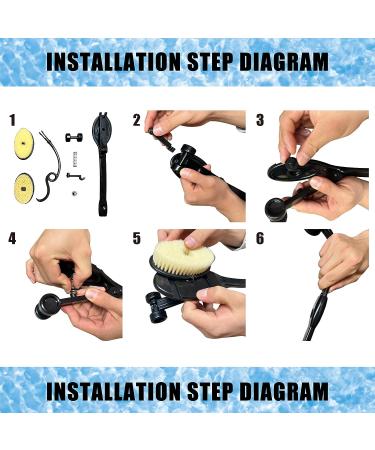 Long Handle Back Scrubber for Shower - Curved Detachable Bath Brush for Elderly and Disabled - Ideal for Limited Arm Movement and Frozen Shoulder Relief - Men and Women - Buy Online on GoSupps.com