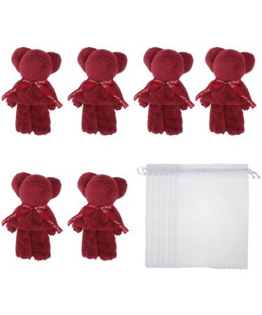 Veemoon 1 Set Adorable Bear Shaped Towel Decorative Washcloth Face Washing Towel