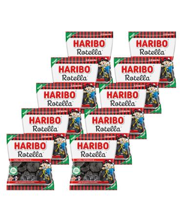 HARIBO HARIBO - Rotella - Liquorice Sweets - No Artificial Colourants & No Gelatin - Sachets - 10 x 120g