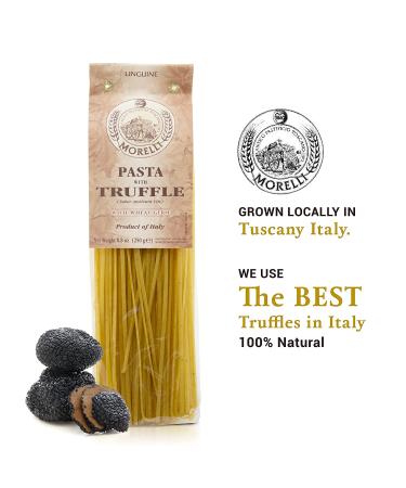 Morelli Italian Truffle Linguine - Gourmet Handmade Durum Wheat Semolina Pasta from Italy - 8.8 oz (250g) - Buy Online on GoSupps.com