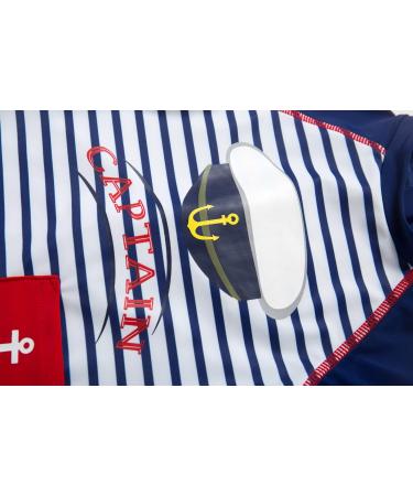 Bonverano Baby Boys Sunsuit UPF 50+ Swimsuit with Zipper and Sun Hat - 6 Months Stripe - Buy Online on GoSupps.com