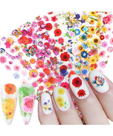 10 Sheets Nail Art Foil Transfer Stickers - Sunflower Daisy Summer Spring Decorations - Buy Online on GoSupps.com