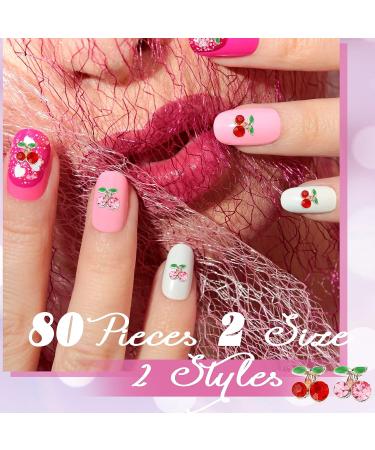 80 Pcs 3D Cherry Nail Charms | Nail Rhinestones, Gems, Glitter Studs | Nail Jewelry Making for Women & Girls | DIY Nail Decor (6x5.5mm, 8x8mm) - Buy Online on GoSupps.com