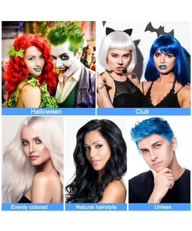 Blue Temporary Hair Dye Wax - Washable Color Cream for DIY Hairstyles | All-Day Hold for Men & Women | Perfect for Halloween Parties (4.23 Oz - Buy Online on GoSupps.com